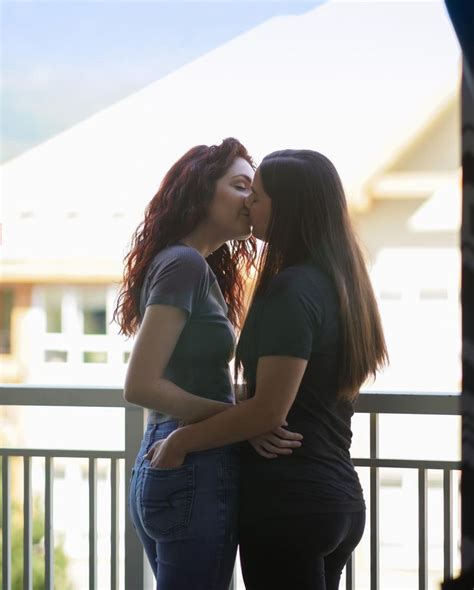 wet lesbian|two attractive lesbian girlfriends passionately kissing and。